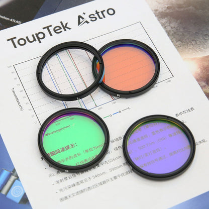 ToupTek Professional 2-inch/36mm LRGB Filter Set RGB Three-channel Astronomical Filters for Monochrome Cameras
