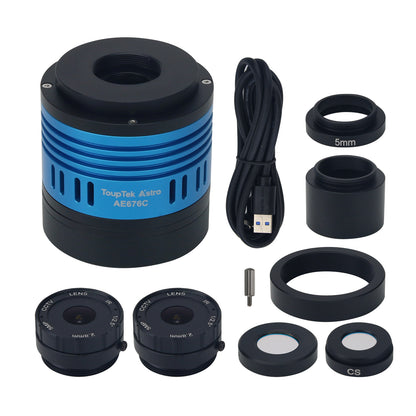 ToupTek AE676C Multi-purpose Astronomical IMX676 Color Camera USB3.0/USB2.0 Deep Sky Planetary Cooling Camera