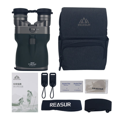 TeSeek 15X42 Pre-focus Flat-fielding Stabilizer Binocular Telescope FOV4.3 IP67 Waterproof for Bird Watching/Bee Finding