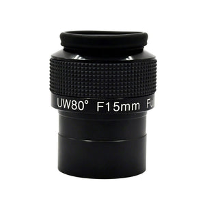 TeSeek Skyoptikst 2-Inch 15MM 80-Degree Ultra Wide Angle Eyepiece FMC for Astronomical Telescope