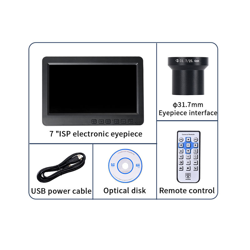 TeSeek High Resolution 7-inch IPS Electronic Eyepiece Monitor for Astronomical Telescope Support Power Bank Supply