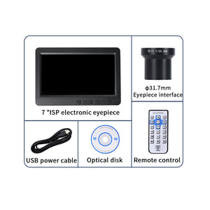 TeSeek High Resolution 7-inch IPS Electronic Eyepiece Monitor for Astronomical Telescope Support Power Bank Supply