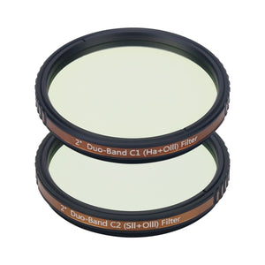 Askar 2-inch Dual Band Pass Filter C1(Ha+OIII) / C2(SII+OIII) for Mono and Colorful Camera DeepSky Photography
