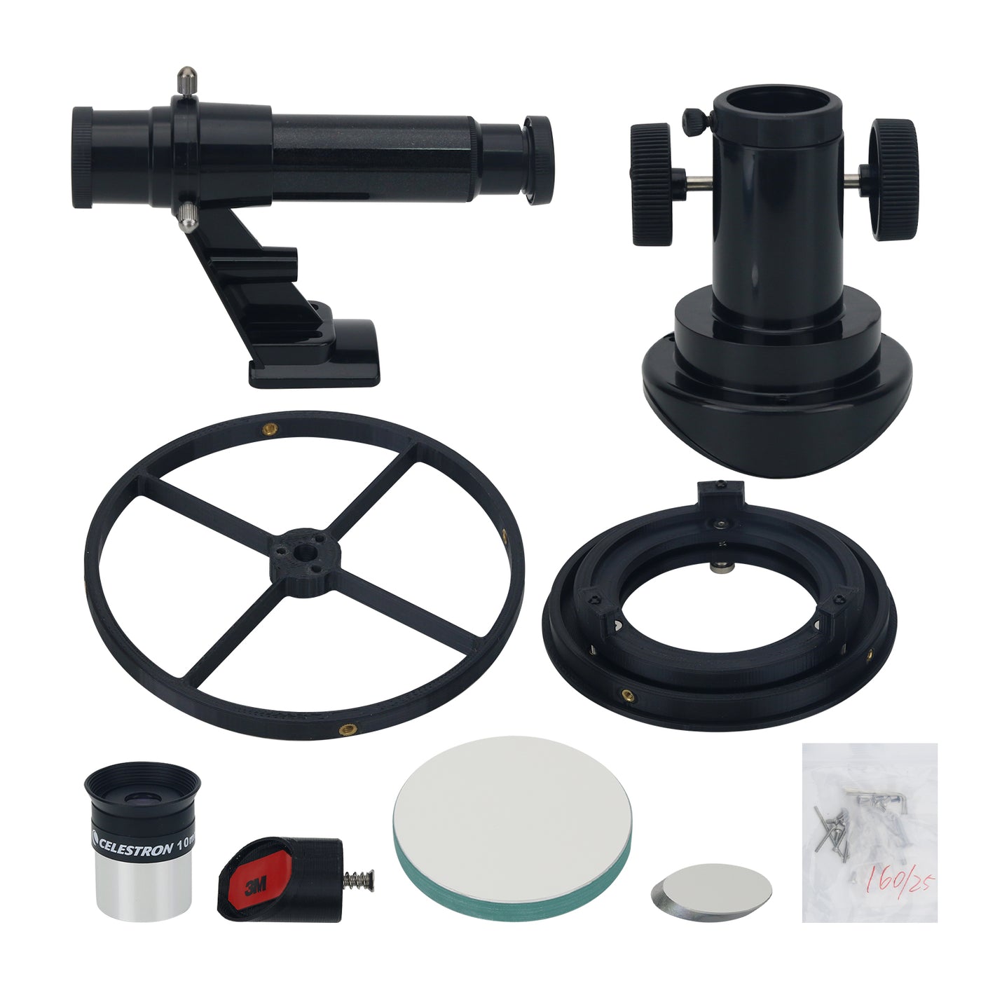 TeSeek D114F500 Newtonian Telescope DIY Kit Newtonian Reflector Telescope Parts Used in Astronomy