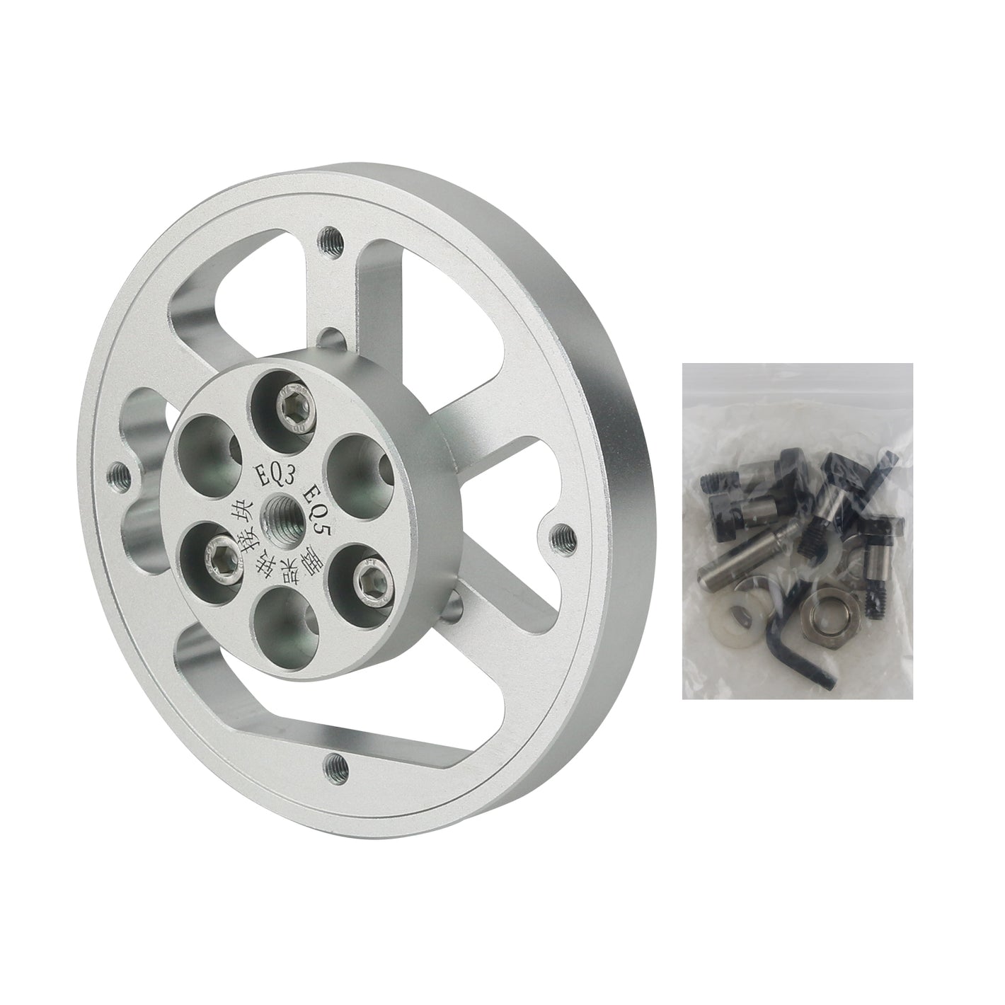 TeSeek Stainless Steel Equatorial Mount Base Adapter EQ3 EQ5 Tripod Connection Accessory for iOptron CEM40