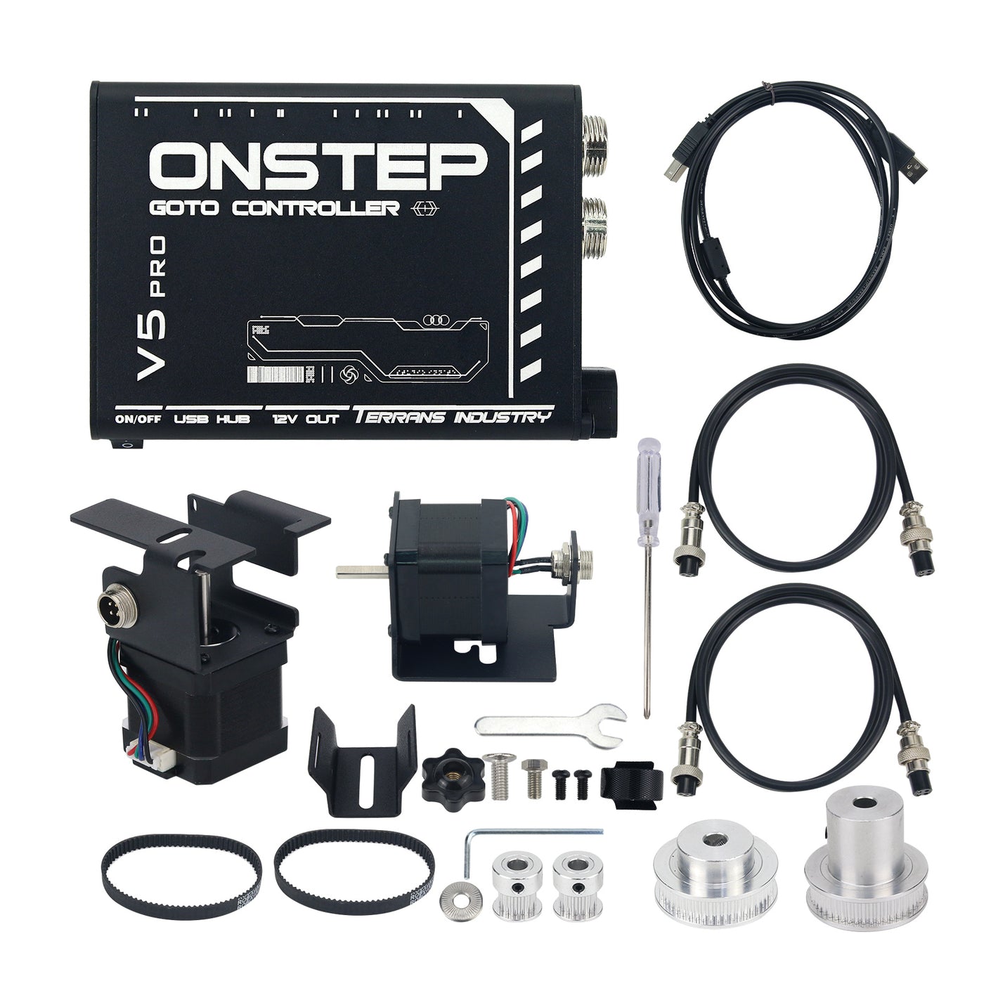 TeSeek V5 EQ3D/EXOS2 Lite / Pro Onstep EXOS2 Equatorial Mount V5 GOTO Upgrade Kit Biaxial Tracking Astronomical Accessory