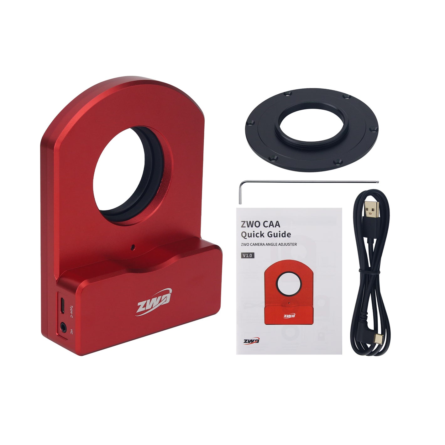 ZWO CAA 0.02°/step High Precision Camera Angle Adjuster Compatible with ASIAIR/ASIStudio/ASCOM APP