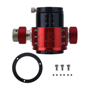 TeSeek CYCK 55.7mm Travel Telescope Focuser with Round Adapter Ring for Sky-Watcher 130PDS/250F4 Deep Space Photography