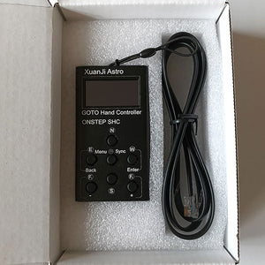 TeSeek Metal Equatorial Mount Intelligent Controller Low Delay GOTO Hand Controller with 1.3-inch OLED Screen for Onstep SHC