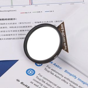 ToupTek OIII 2-inch 6.5NM FWHM Narrowband Filter Astronomical Filter for Deepsky Photography