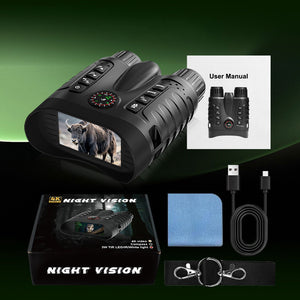 NV2185 4K HD IR Full Color Night Vision Camera 8X Digital Zooming Compass Night Vision Binocular with 3.2-Inch TFT Screen