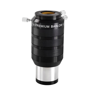 XY-230712 2-Inch 5X Apochromatism Premium Barlow Lens with 2-Inch to 1.25-Inch Adapter for Astronomical Telescopes