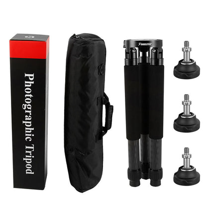 CF-50 Portable Carbon Fiber Tripod 460-770mm 50KG Load Capacity + 3PCS 45MM Aluminum Alloy Foot Pads for Astronomical Telescopes