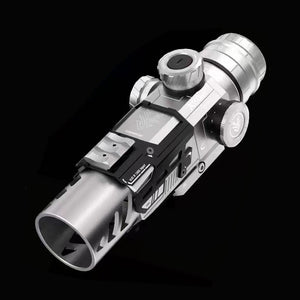SWAMPDEER Silver-Black Titan V4 XED AR 4X GEN II Tactical Riflescope Shockproof Metal Monocular Telescope