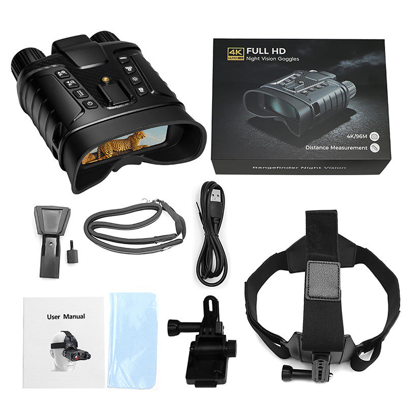 NV8163 Portable 96MP Head-mounted Night Vision Binocular 4K Ultra HD Full Color Ranging Outdoor Night Vision Device