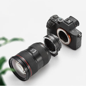 EF-NEX Aluminum Alloy Lens Adapter Ring Auto Focus Lens Mount Adapter for Canon EF Lenses to Sony E Mount