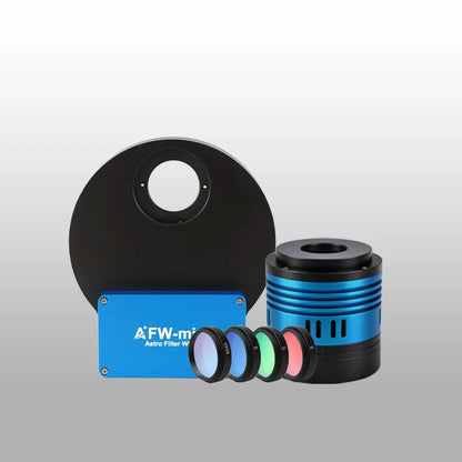 ToupTek AE676M Multi-purpose Astronomy Mono Camera IMX676M with AFW-mini Electronic Filter Wheel and 1.25-Inch LRGB Filters