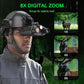 TeSeek NV8161 Night Vision Goggles 4K HD Binoculars 850nm IR LED Head Mounted Type with Flashlight