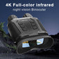 TeSeek NV3280 4K Full-Color Night Vision Binoculars 10X Optical Zoom 8X Digital Zoom 850nm IR 4000mAh
