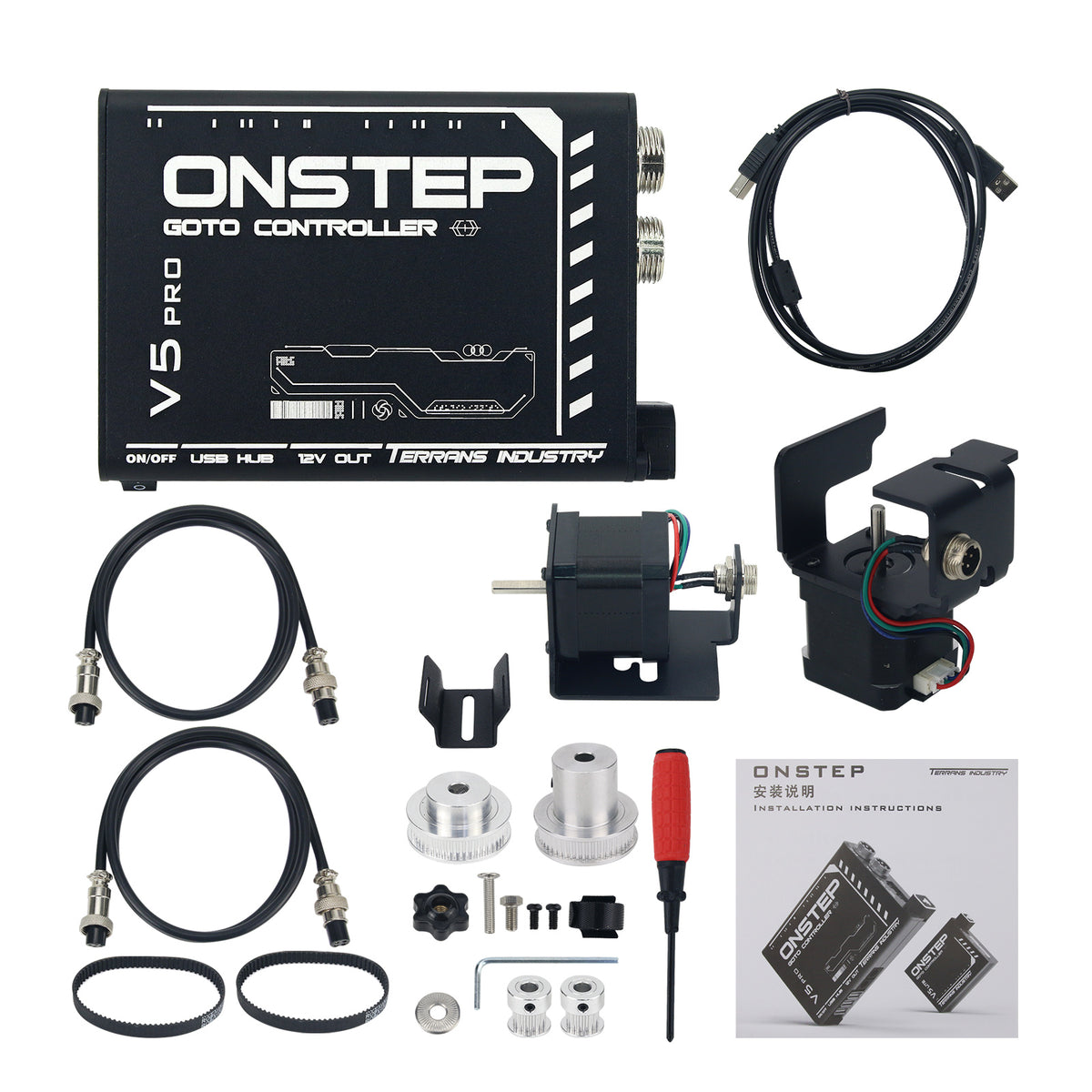 TeSeek V5 EQ3D/EXOS2 Lite / Pro Onstep EXOS2 Equatorial Mount V5 GOTO Upgrade Kit Biaxial Tracking Astronomical Accessory