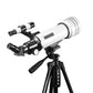 TeSeek 40070 Astronomical Telescope 70mm Aperture 16X-40X Magnification Finderscope with 1.5X/3X Barlow Lens