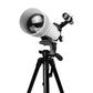 TeSeek 40070 Astronomical Telescope 70mm Aperture 16X-40X Magnification Finderscope with 1.5X/3X Barlow Lens