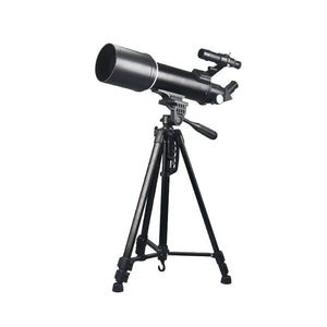 TeSeek 40070 Astronomical Telescope 70mm Aperture 16X-40X Magnification Finderscope with 1.5X/3X Barlow Lens